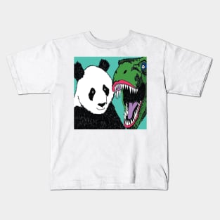 Panda & Glamoursaurus Rex Kids T-Shirt